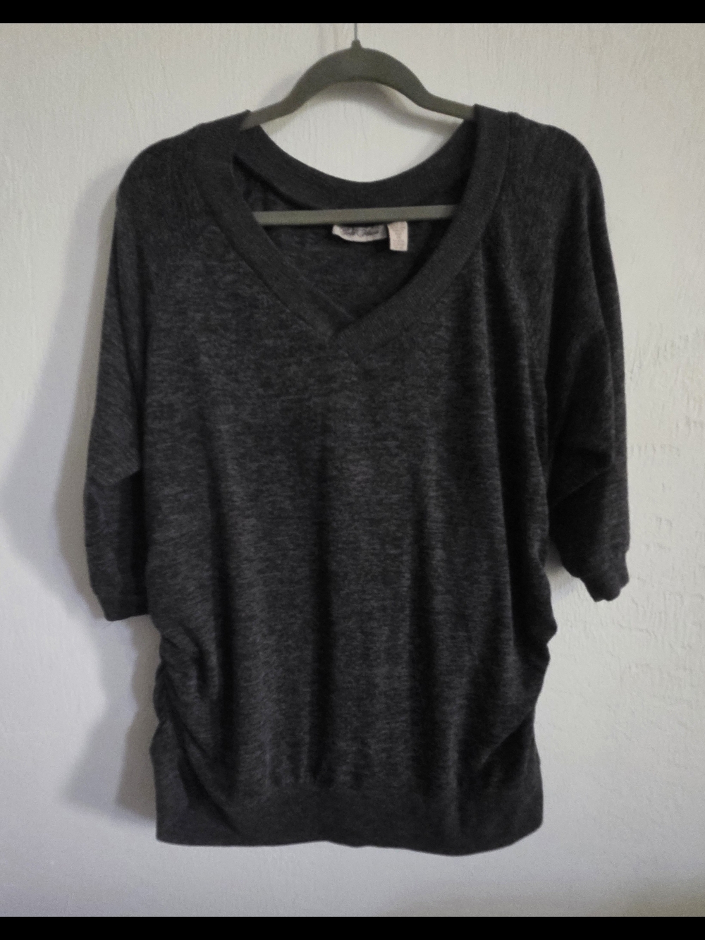 Charcoal V-Neck Women's Sweater